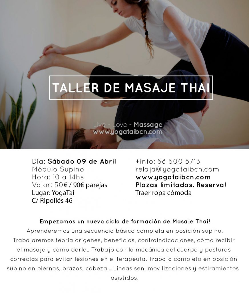 taller masaje thai tailandes thai massage barcelona clot relax masaje parejas